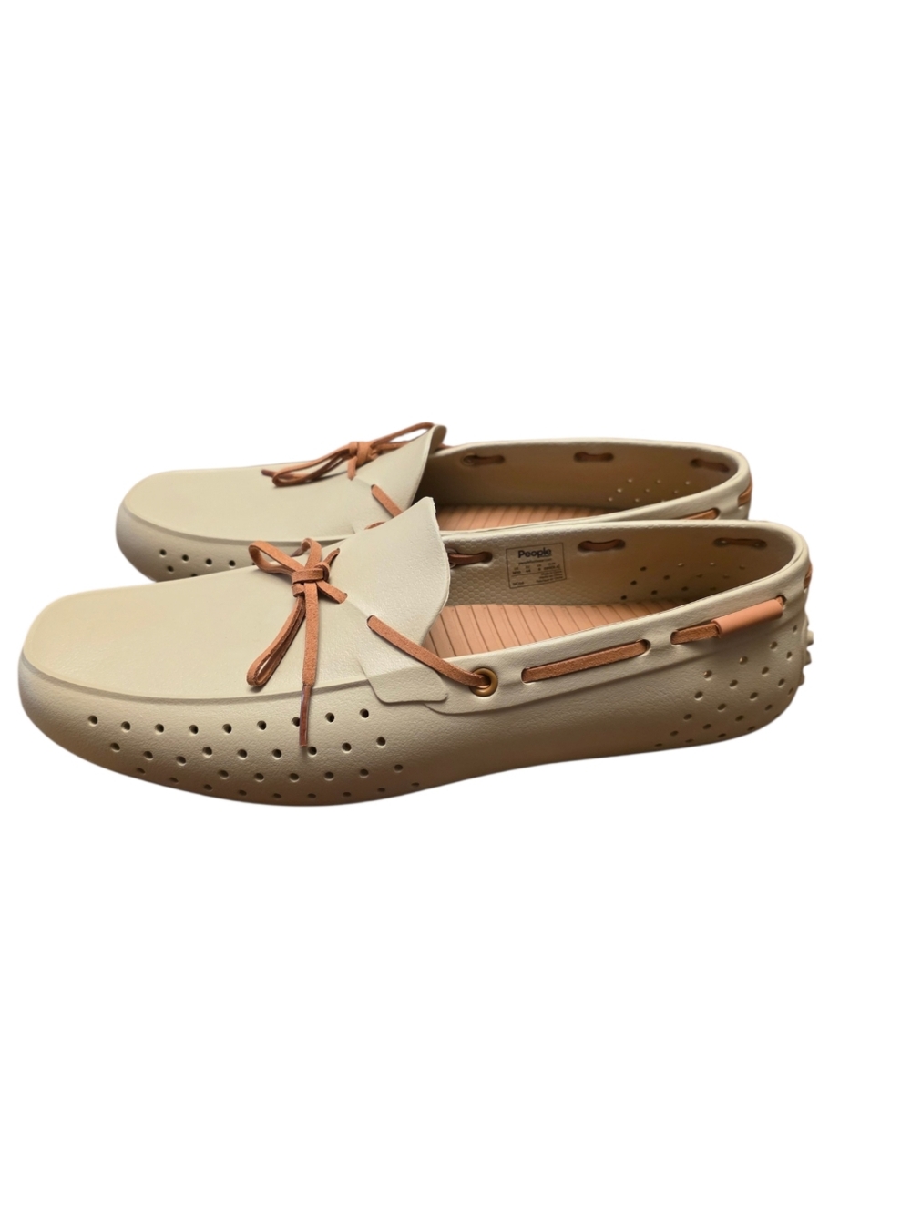 People Men's Senna Slip-On Foam Loafers with Tan Lacing - Picture 2 of 11